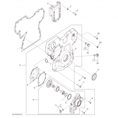 Group 44: Timing Gear Cover &amp; Water Pump, continued  第44组：正时齿轮盖和水泵，&ldquo;GM93289,&rdquo;&ldquo;GM93285,&rdquo;&ldquo;GM91650,&rdquo;&ldquo;GM85414,&rdquo;&